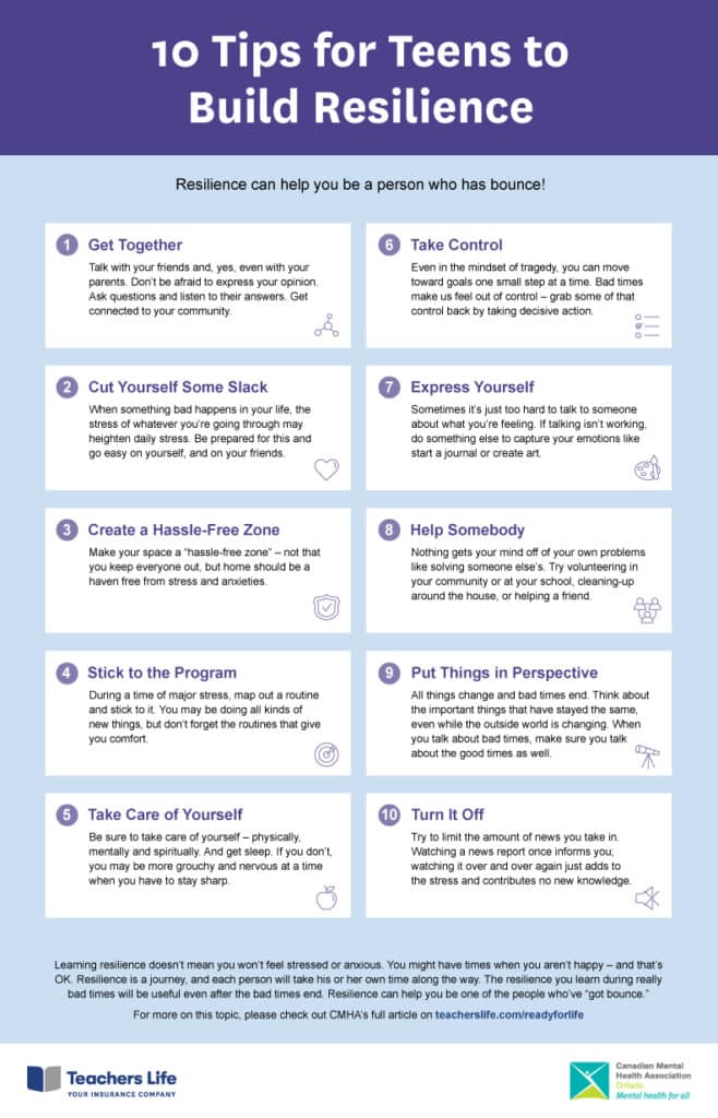 infographic 10 tips for teens resilience