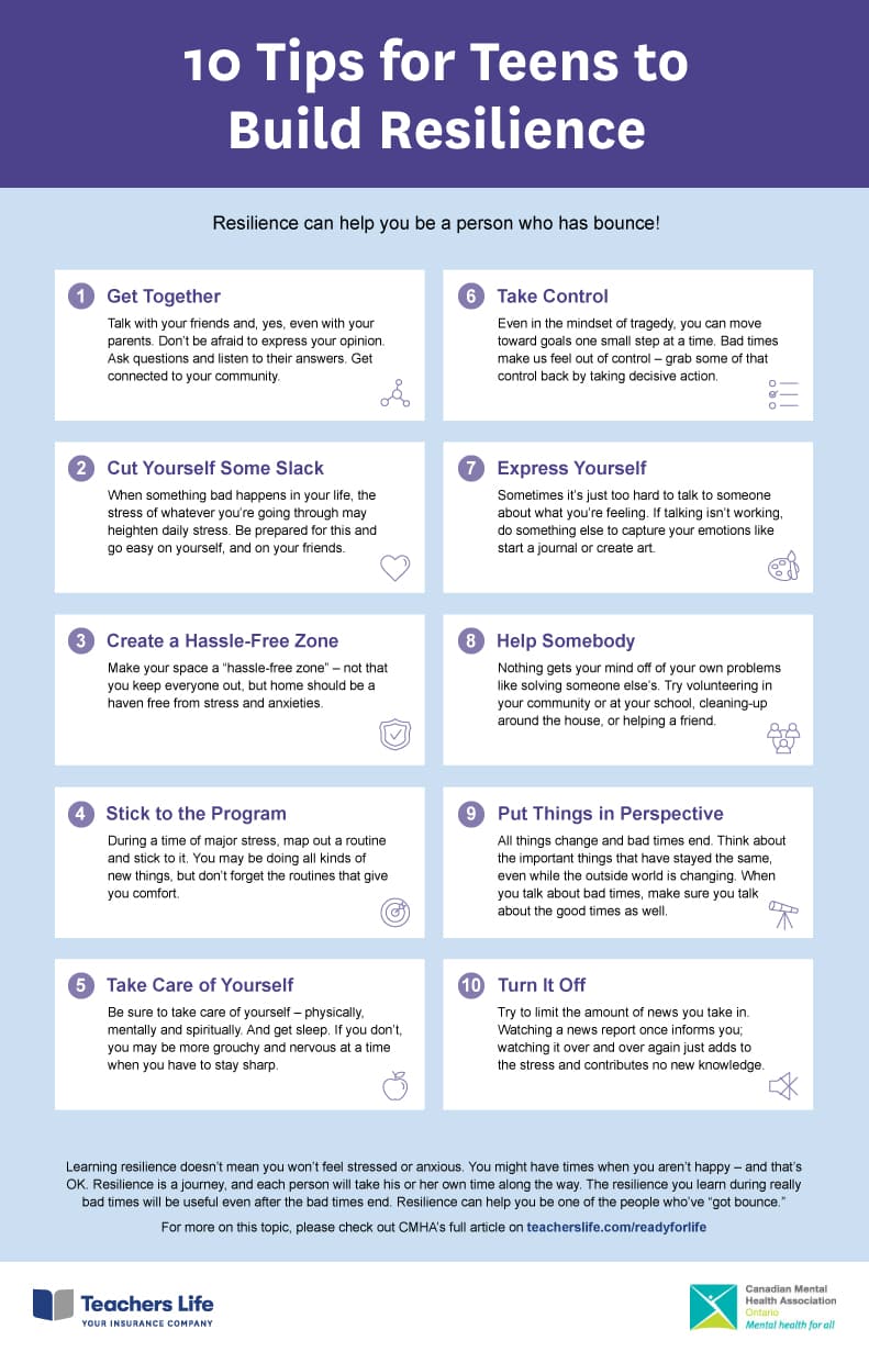 infographic 10 tips for teens resilience