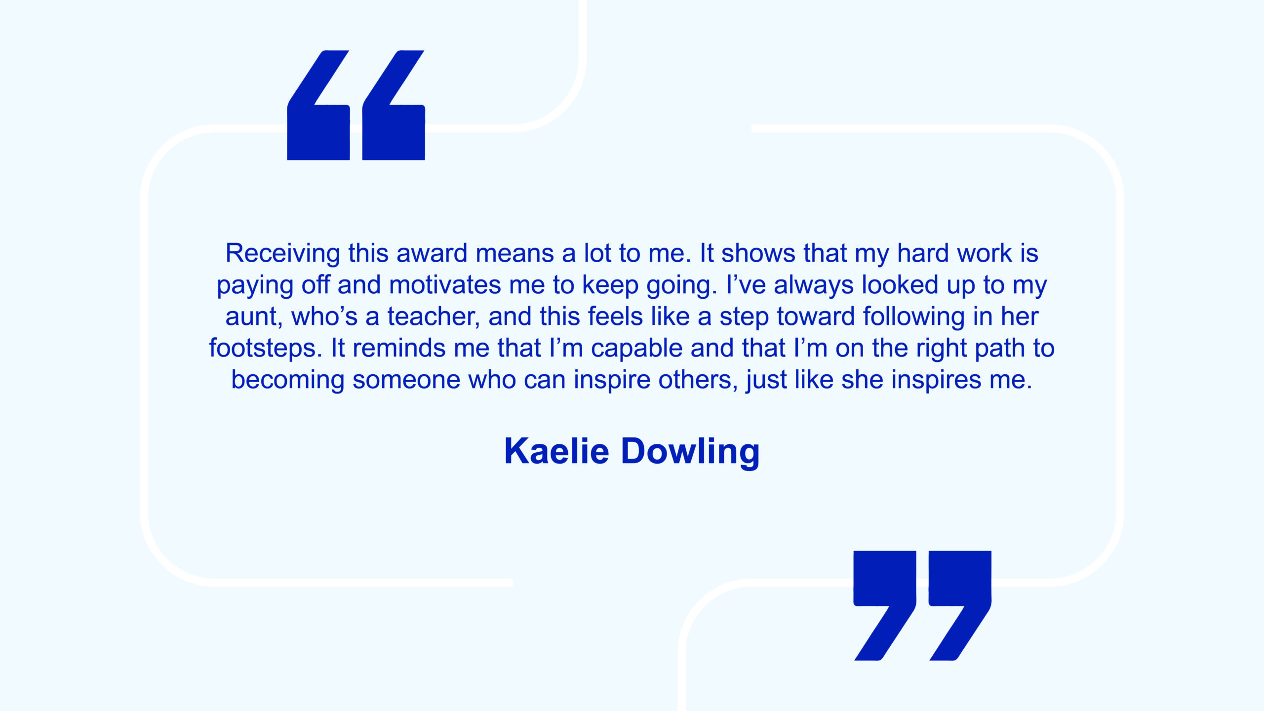 Teachers Life Scholarship Recipient Quote
