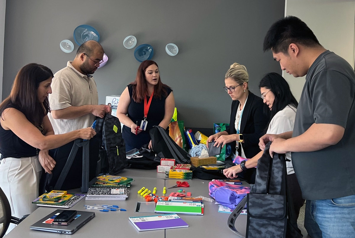 packing up donations together