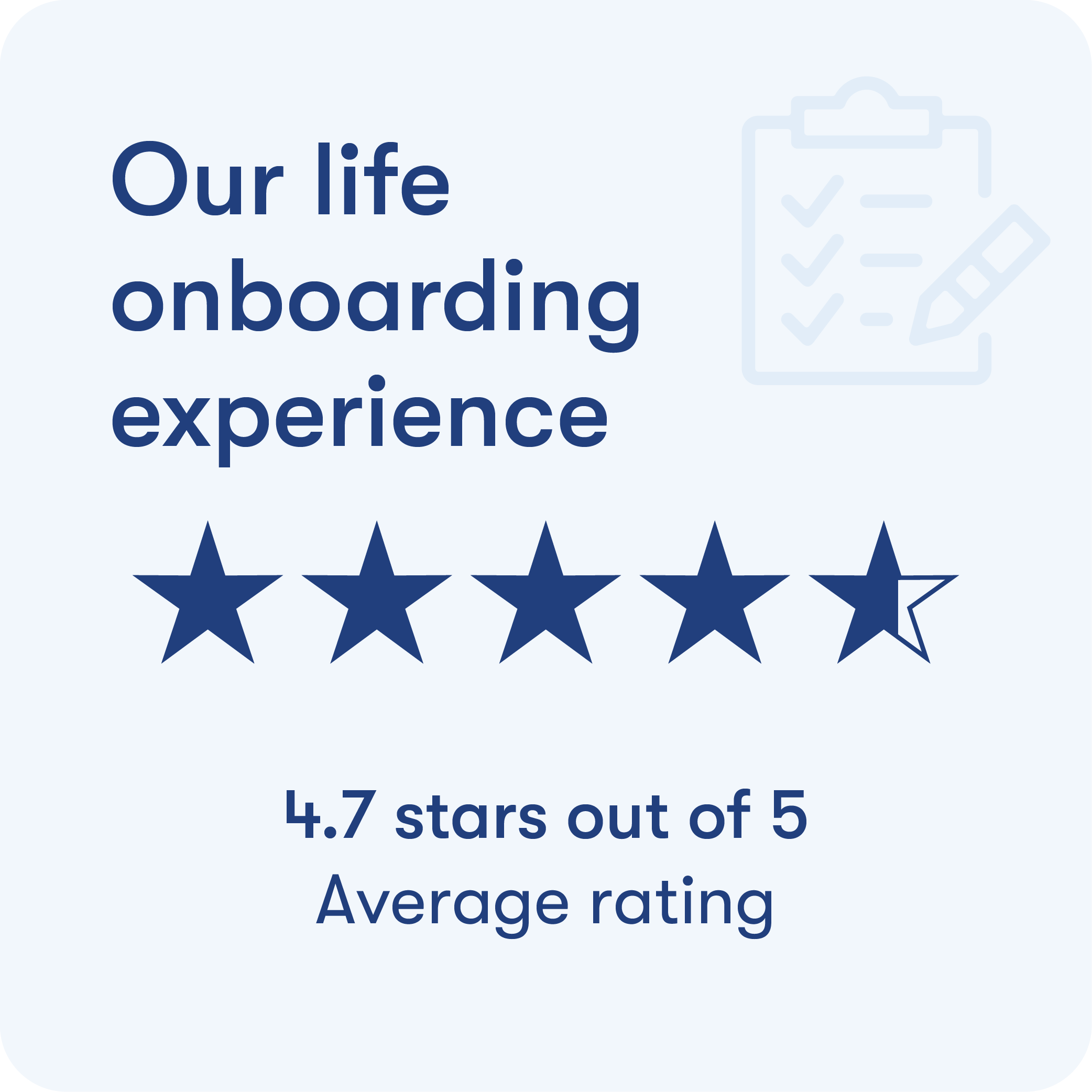 Our onboarding experience